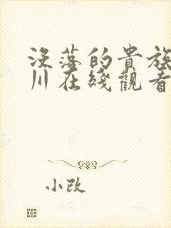 没落的贵族琉璃川在线观看免费