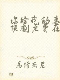 你给我的喜欢电视剧免费在线观看全集