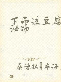 下面流豆腐渣分泌物