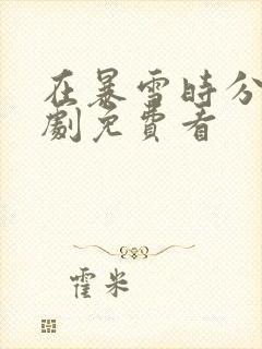 在暴雪时分电视剧免费看