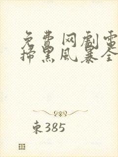 免费网剧电视剧扫黑风暴全集封面