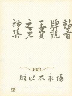 神之王牌动漫全集免费观看封面