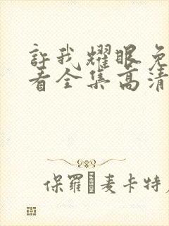 许我耀眼免费观看全集高清完整版电视剧