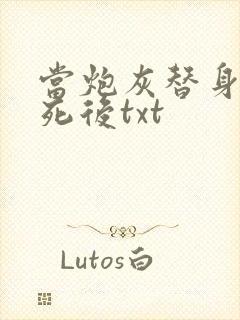 当炮灰替身的我死后txt