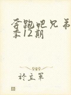 奔跑吧兄弟第一季12期封面