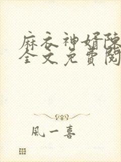 麻衣神婿陈黄皮全文免费阅读作者