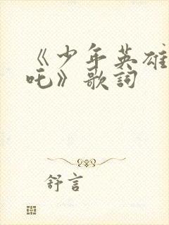 《少年英雄小哪吒》歌词