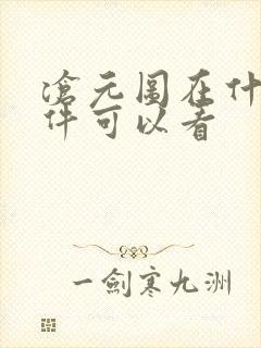 沧元图在什么软件可以看