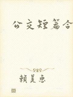 公交短篇合集封面