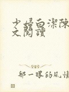 少妇白洁陈三全文阅读封面