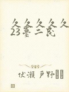 久久久久久久久23台二民