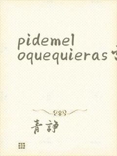 pidemeloquequieras电影免费观看
