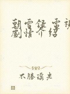 朝雪录 电视剧剧情介绍