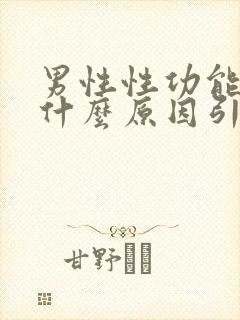 男性性功能下降什么原因引起的