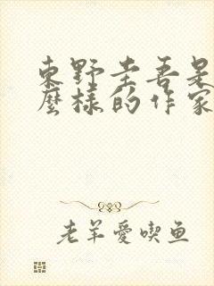 东野圭吾是个什么样的作家