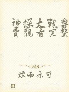 神探大战粤语免费观看完整版正版