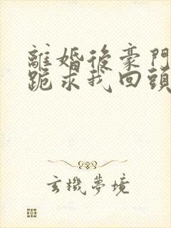 离婚后豪门前夫跪求我回头