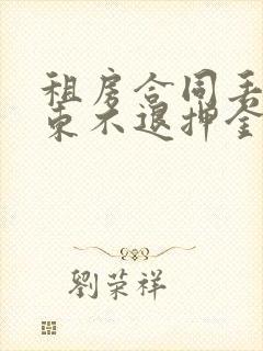 租房合同丢了房东不退押金怎么办