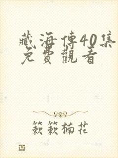 藏海传40集版免费观看