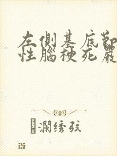 左侧基底节腔隙性脑梗死严重不封面