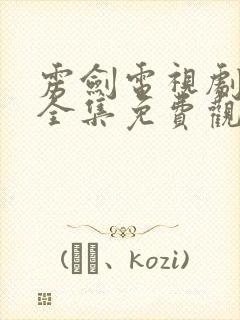 雳剑电视剧40全集免费观看