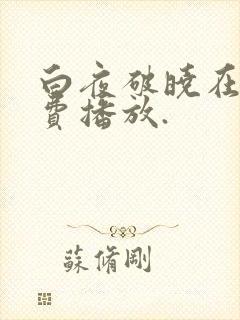 白夜破晓在线免费播放.封面