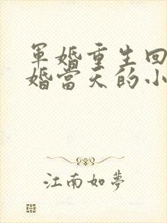 军婚重生回到结婚当天的小说推荐