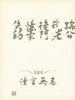 失忆后我踹了我的豪门老公