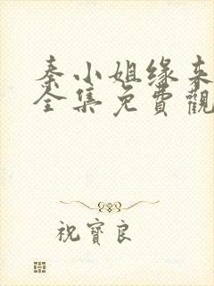 秦小姐缘来是你全集免费观看封面