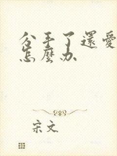 分手了还爱着他怎么办封面