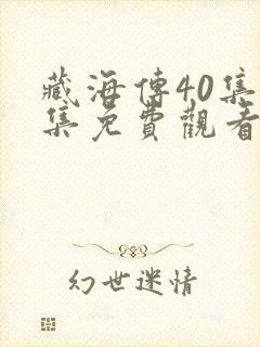 藏海传40集全集免费观看