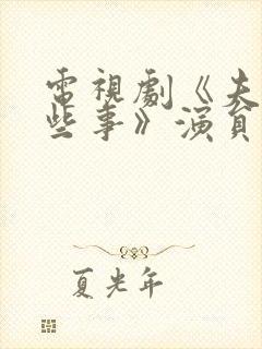 电视剧《夫妻那些事》演员