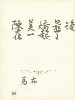 陈美娇最后和谁在一起了封面