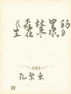 《森林里的熊先生在冬眠》封面