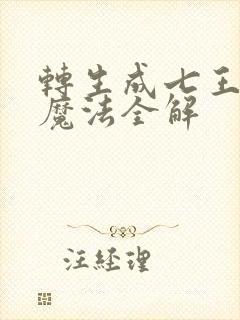 转生成七王子的魔法全解