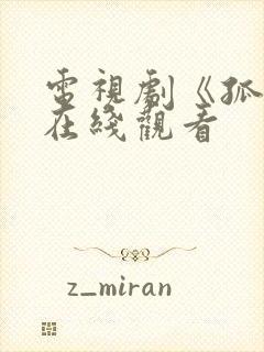 电视剧《孤战》在线观看封面