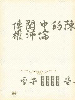 传闻中的陈芊芊权沛伦封面