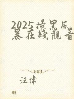 2025扫黑风暴在线观看完整版免费观看
