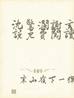 沈惊澜谢玄寂小说免费阅读