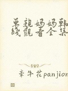 单亲妈妈韩剧在线观看全集免费