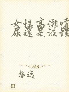 女性高潮喷的是尿还是液体呢封面