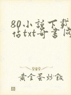 80小说下载网站txt奇书网