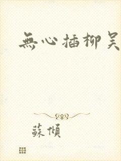 无心插柳吴悠封面