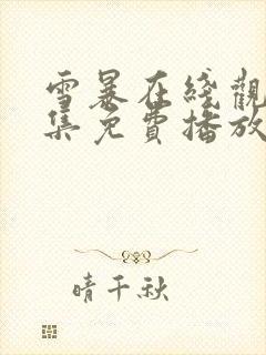 雪暴在线观看全集免费播放