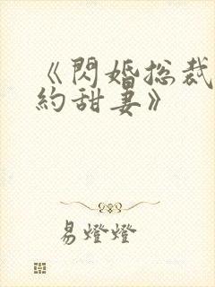 《闪婚总裁的契约甜妻》