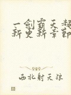 一剑霸天超前最新更新章节