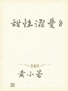 甜性涩爱》封面