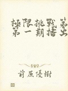 极限挑战第一季第一期播出时间