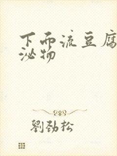 下面流豆腐渣分泌物封面