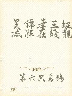 吴锦孝三级无删减版在线观看